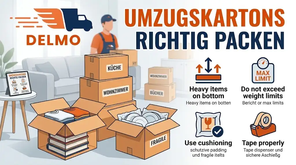 Umzugskartons richtig packen – Tipps für einen sicheren Umzug